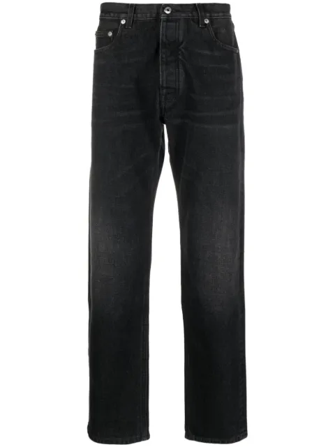 Off-White Arr Tab logo-patch tapered jeans Grey OMYA175F23DEN0010900