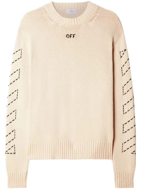 Off-White Diag Arrows jumper Neutrals OMHE172F23KNI0016110