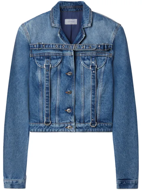 Off-White belt-detailed denim jacket Blue OWYE048F23DEN0014500