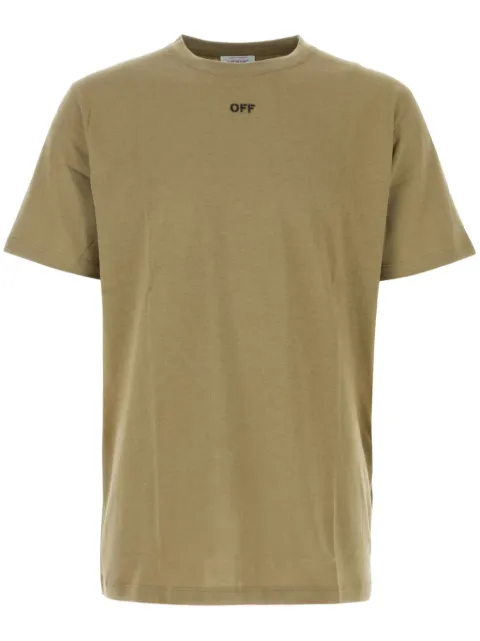 Off-White Off Stitch cotton T-shirt Neutrals OMAA027F23JER0086110