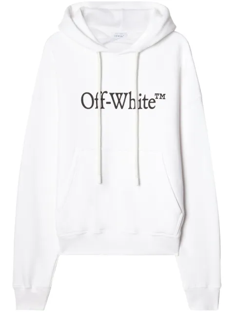 Off-White Big Bookish Skate cotton hoodie White OMBB085F23FLE0220110