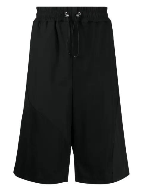 TEAM WANG design elasticated track shorts Black TWSS23B007