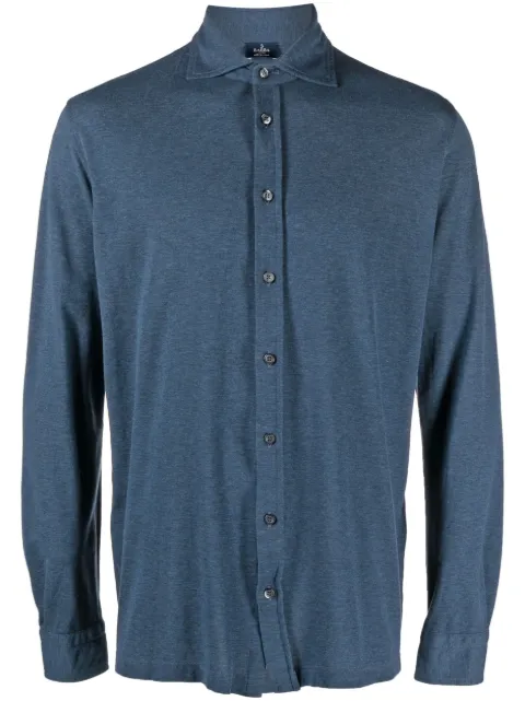 Barba long-sleeve cotton shirt Blue 8140160582