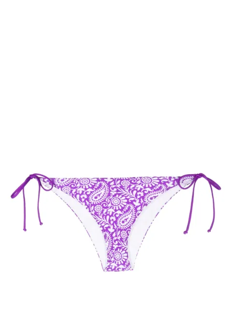 MC2 Saint Barth paisley-print bikini bottoms Purple VIR0001