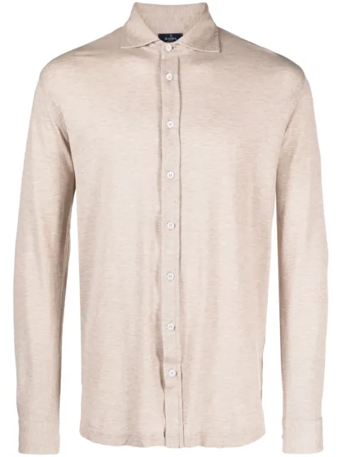 Barba long-sleeve cotton shirt Neutrals 8140160582
