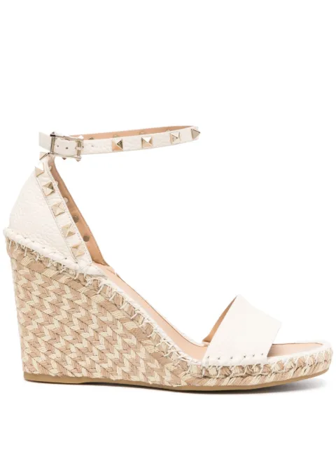 Valentino Garavani Rockstud 105mm wedge espadrilles Neutrals WS0090FEQ