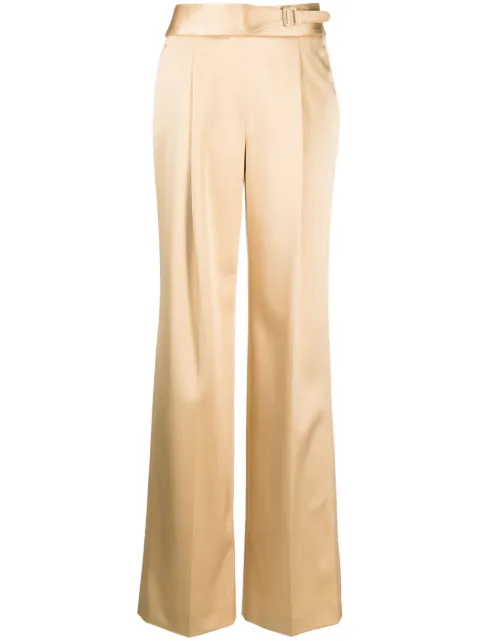 Ermanno Scervino pleated belted high-waisted trousers Neutrals D426P707