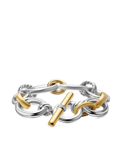 David Yurman 18kt yellow gold DY Mercer Chain diamond bracelet (25mm) Silver B17897DS8ADI
