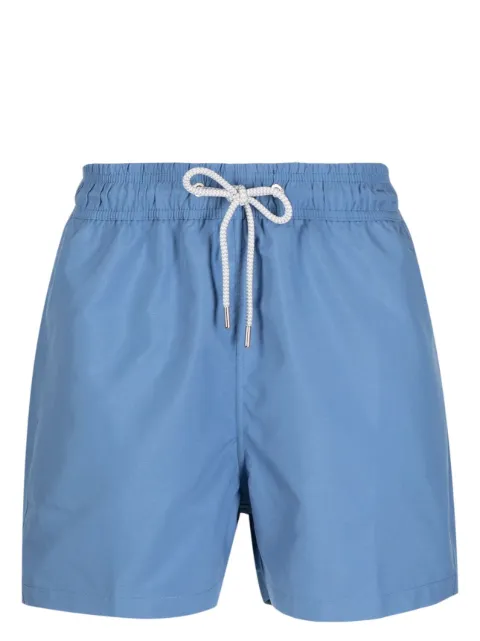 LOVE BRAND & Co. logo-patch drawstring swim shorts Blue 81600830