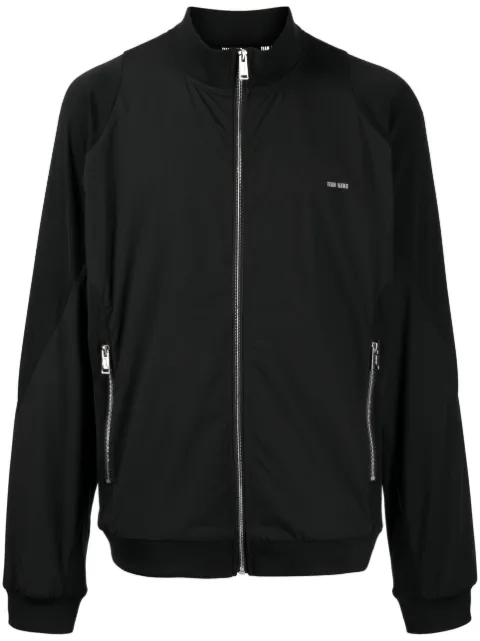 TEAM WANG design logo-embroidered track jacket Black TWSS23A013