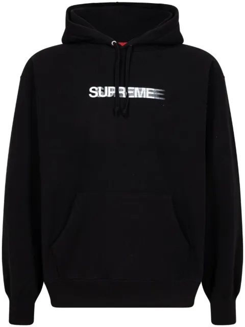 Supreme Motion logo-print hoodie Black SU12747