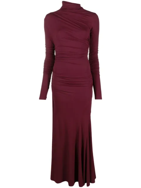 TOVE Africa gathered maxi dress Red TVD092DCT