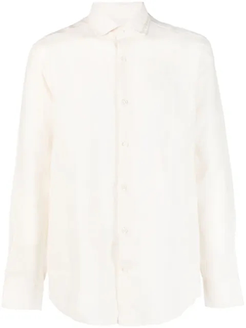 Frescobol Carioca linen long-sleeve shirt Neutrals 1060