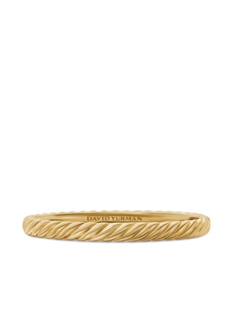 David Yurman 18kt yellow gold Sculpted Cable bangle bracelet (6.2mm) Gold B1813988