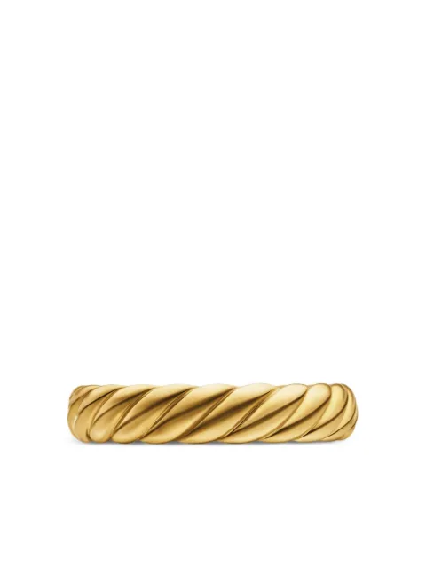 David Yurman 18kt yellow gold Sculpted Cable band ring (4.6mm) Gold R1809188
