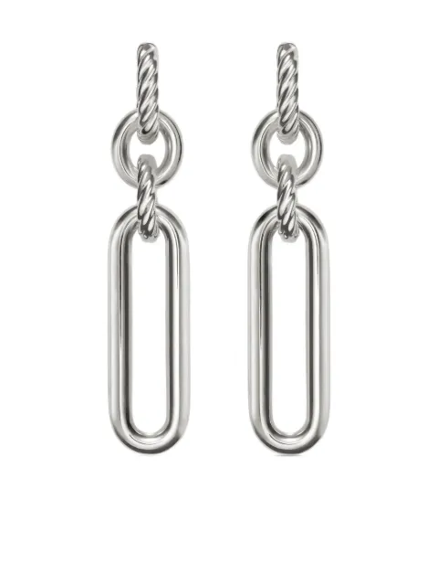 David Yurman sterling silver Lexington Double Link drop earrings Silver E18033SS
