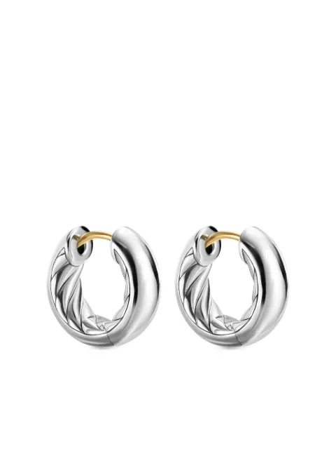 David Yurman sterling silver DY Mercer Micro hoop earrings (13.4mm) Silver E17976SS