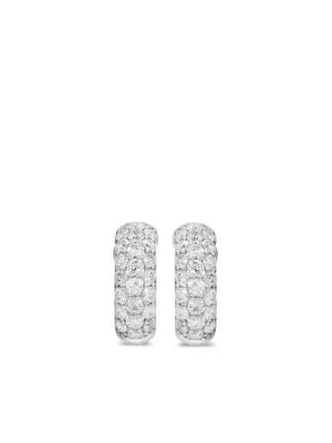 David Yurman sterling silver DY Mercer Micro diamond hoop earrings (13.5mm) Silver E17976DSSADI