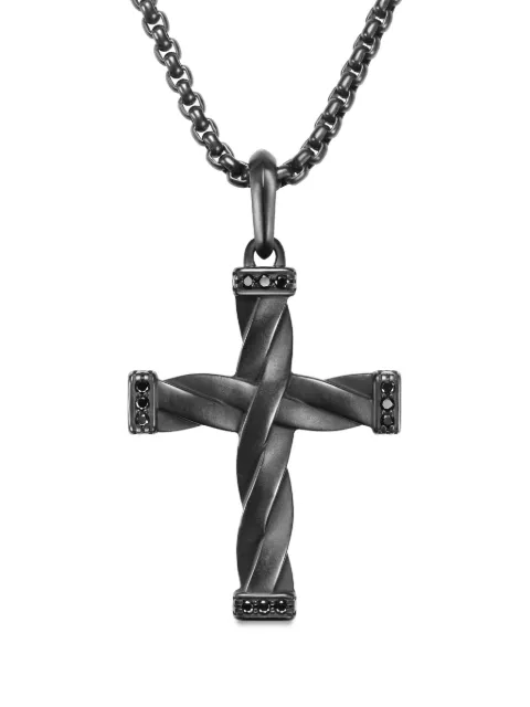 David Yurman DY Helios Cross pendant (48mm) Black D35052MBBABD