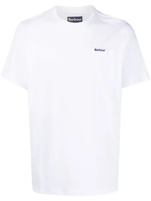 Barbour logo-print chest-pocket T-shirt White MTS1114WH11