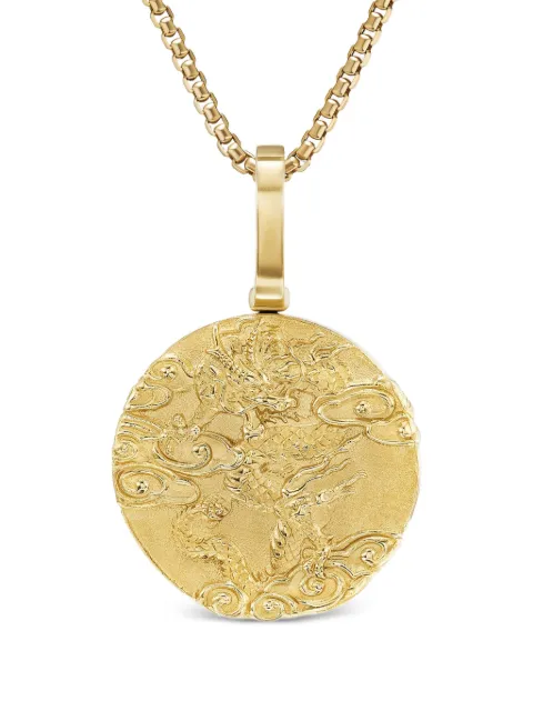 David Yurman 18kt yellow gold Dragon amulet (30.9mm) Gold D35003M88