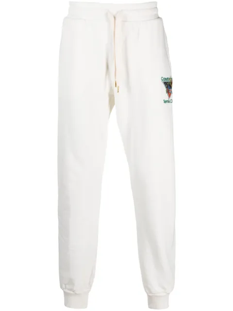 Casablanca Tennis Club cotton track pants White MS23JTR007