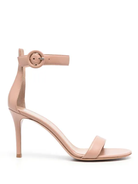 Gianvito Rossi Portofino 100mm leather sandals Pink G6095385RICNAP