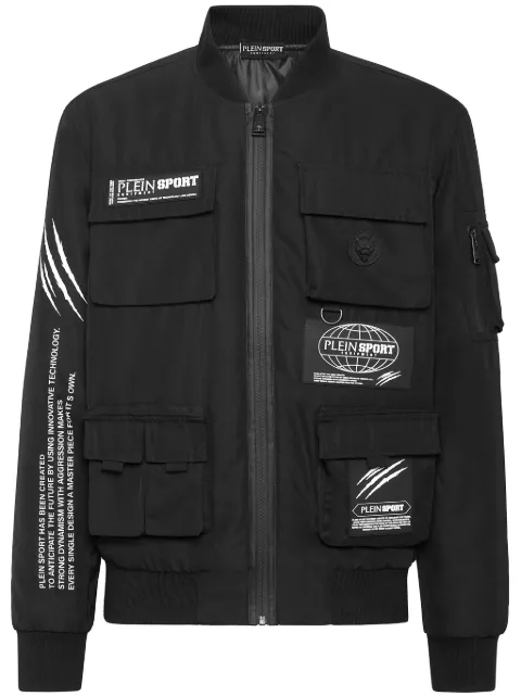Plein Sport multi-pocket bomber jacket Black AACCMRB2288SXV005N
