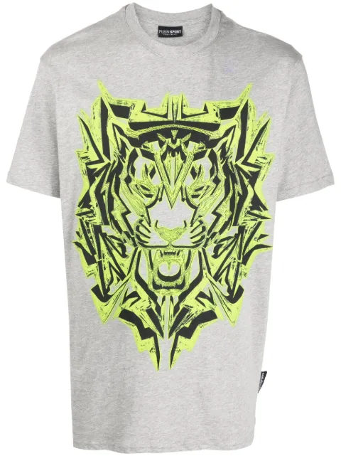 Plein Sport Thunder Tiger cotton T-shirt Grey AACCMTK6545SJY001N