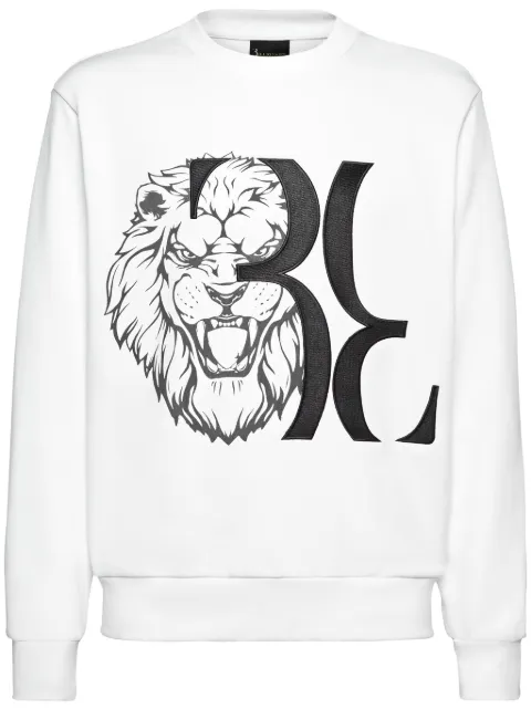 Billionaire lion-print cotton sweatshirt White OACCMJO1117BTE013N
