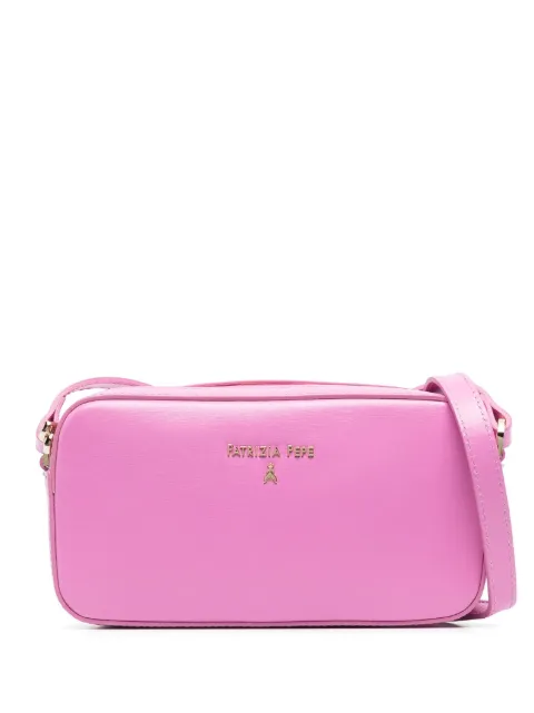 Patrizia Pepe logo-plaque leather crossbody bag Pink 8B0152L080M461