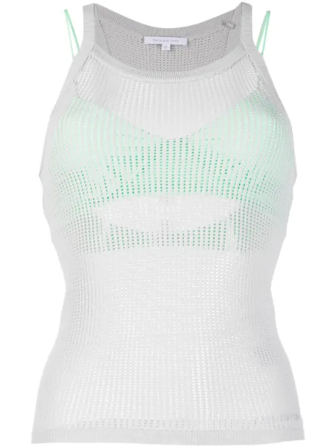 Patrizia Pepe sleeveless mesh tank top Grey 8K0166K102J3S3