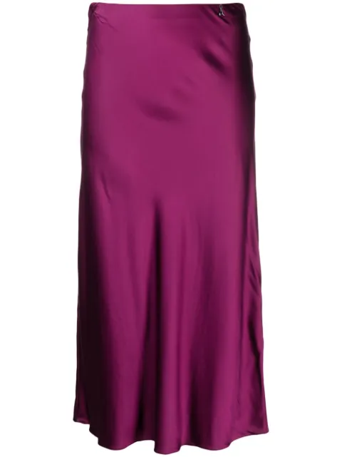 Patrizia Pepe high-waisted satin midi skirt Purple 8G0183A644