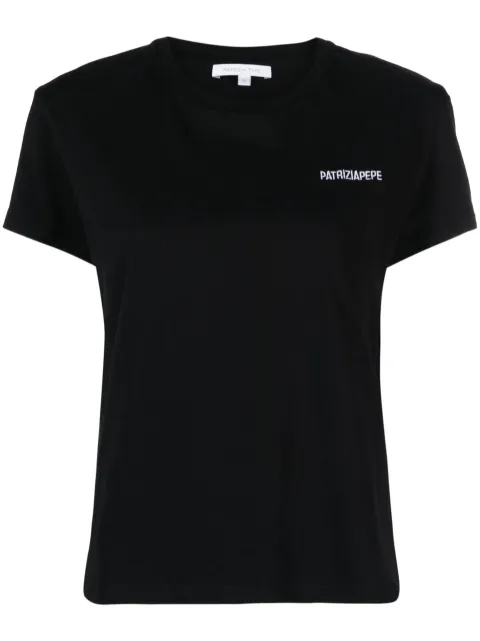 Patrizia Pepe logo-print organic cotton T-shirt Black 8M1543J111