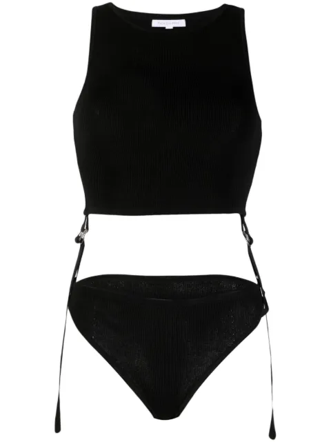 Patrizia Pepe ribbed-knit sleeveless bodysuit Black 8K0130K9J5