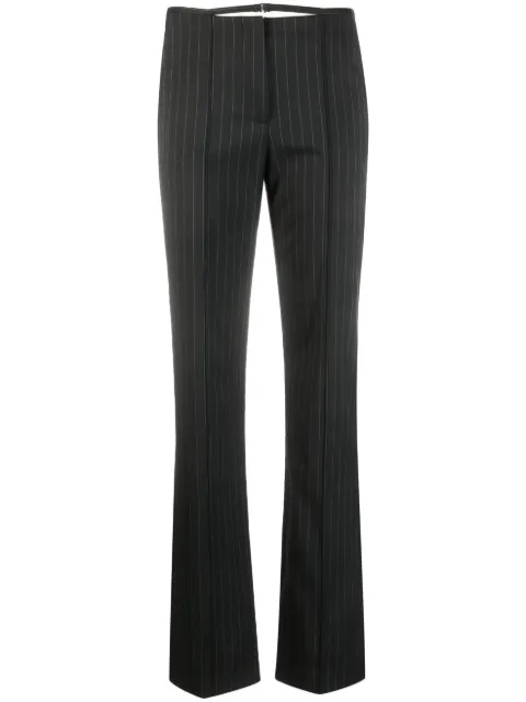 Patrizia Pepe Flannel pinstripe-print tailored trousers Black 8P0529A300