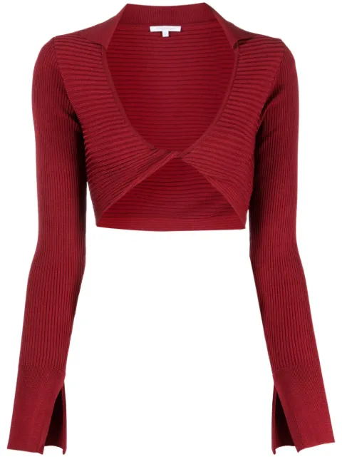 Patrizia Pepe scoop-neck long-sleeve top Red 8K0162K9J5
