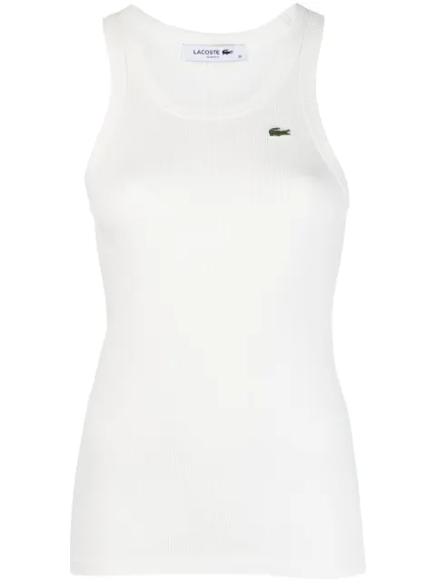 Lacoste logo-appliqué knitted tank top White TF5388