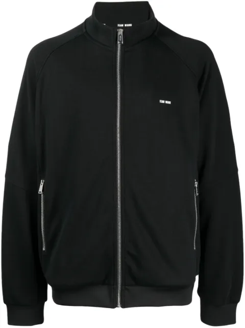 TEAM WANG design logo-embroidered track jacket Black TWSS23A004