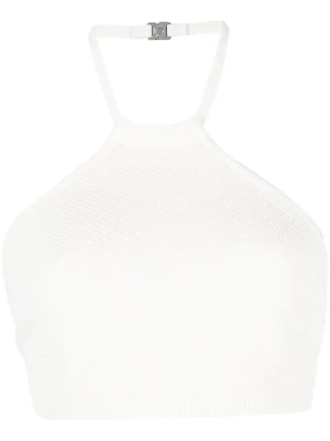 1017 ALYX 9SM cropped halterneck knit top Neutrals AAWKN0192YA01WTH0001