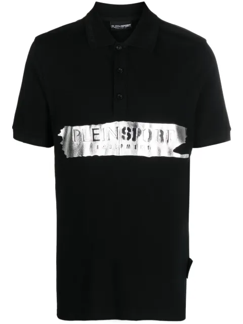 Plein Sport SS Silver Brush cotton polo shirt Black AACCMTK6523STE003N