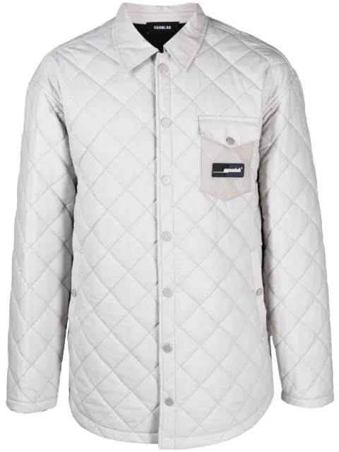 EGONlab. logo-patch quilted jacket Grey SS23SH003B