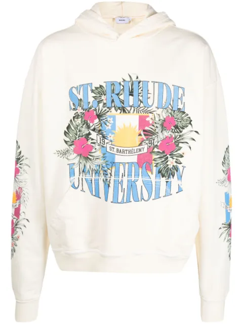 RHUDE graphic-print hoodie Neutrals RHPS23HO058266110611