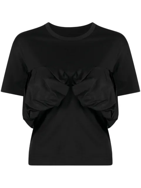 JNBY ruffled short-sleeve T-shirt Black 5N4110560