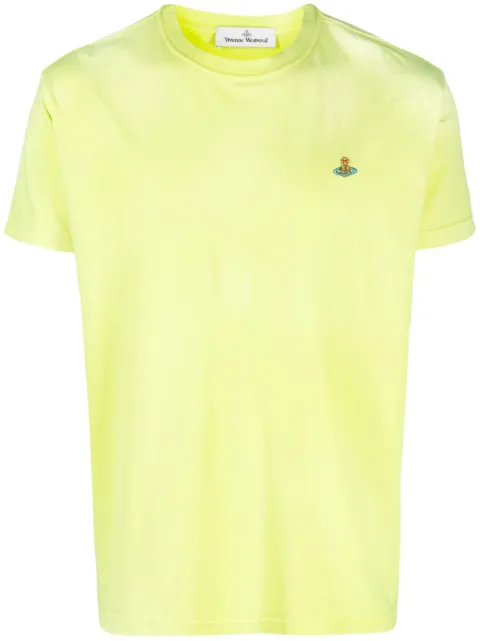Vivienne Westwood Orb embroidered T-shirt Yellow 3G010006J001MGO