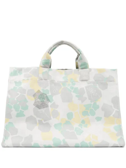 OBJECTS IV LIFE abstract-print cotton tote bag White OBJ00270114