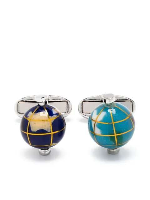 Paul Smith Globe contrasting cufflinks Silver M1ACUFFMGSPIN
