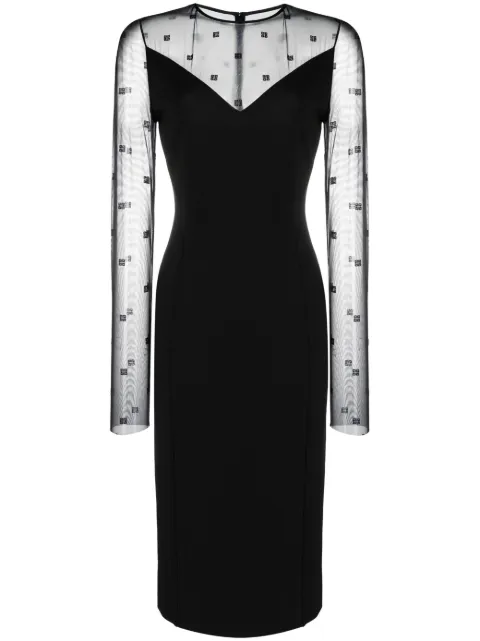 Givenchy logo-jacquard midi dress Black BW21LD30XQ