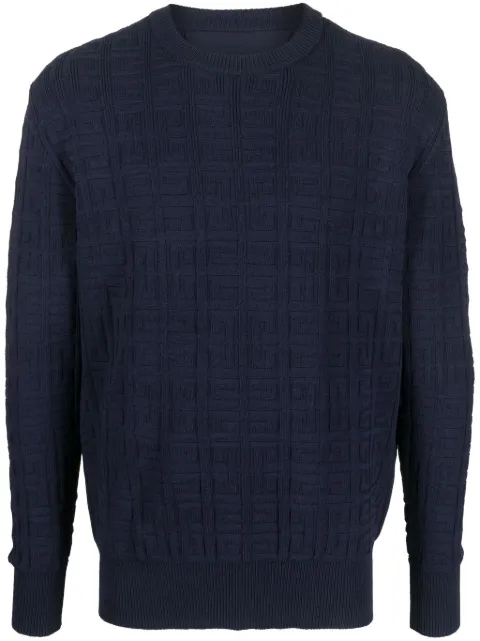 Givenchy 4G patterned-knit jumper Blue BM90JM4YB1