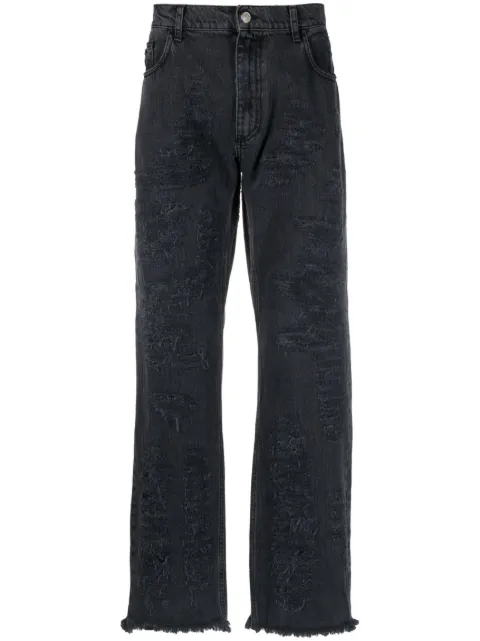 1017 ALYX 9SM straight-leg distressed-finish jeans Black AAUPA0377FA02